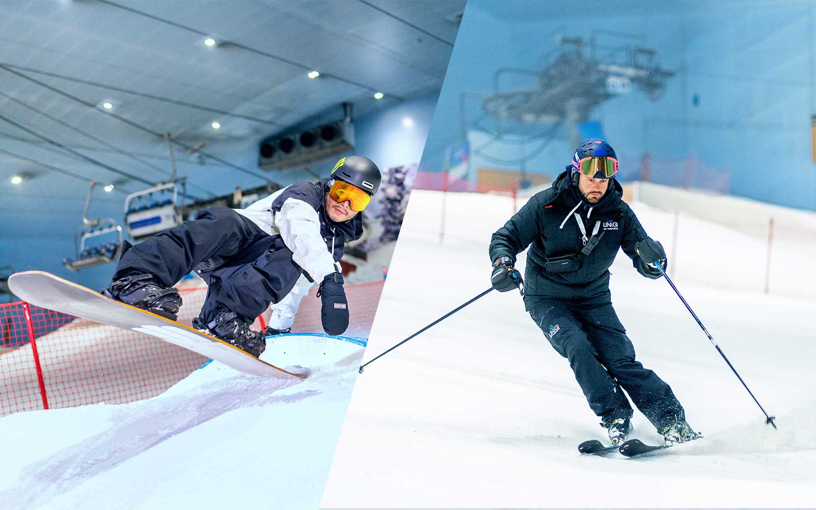 snowboarder-ski